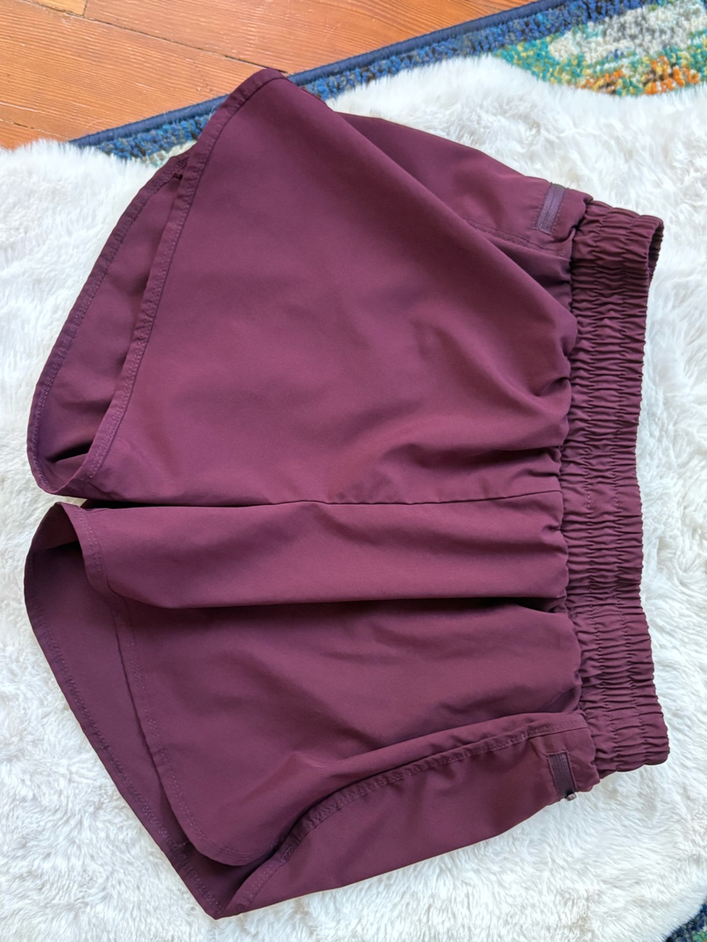 Women’s Elastic Waist Athletic Shorts in Plum